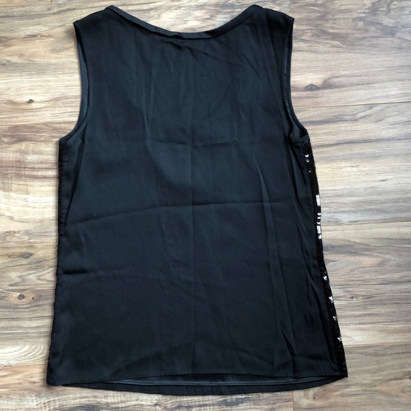 Elie Tahari Black Sequin Sleeveless Blouse S - Picture 5 of 6